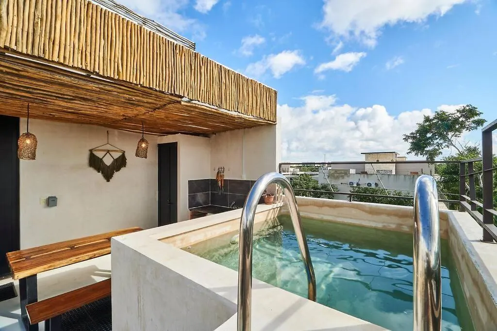 טולום Saskab 11 Private Rooftop&Pool Jungle View 2Br Ph דירה