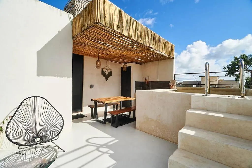 טולום Saskab 11 Private Rooftop&Pool Jungle View 2Br Ph דירה