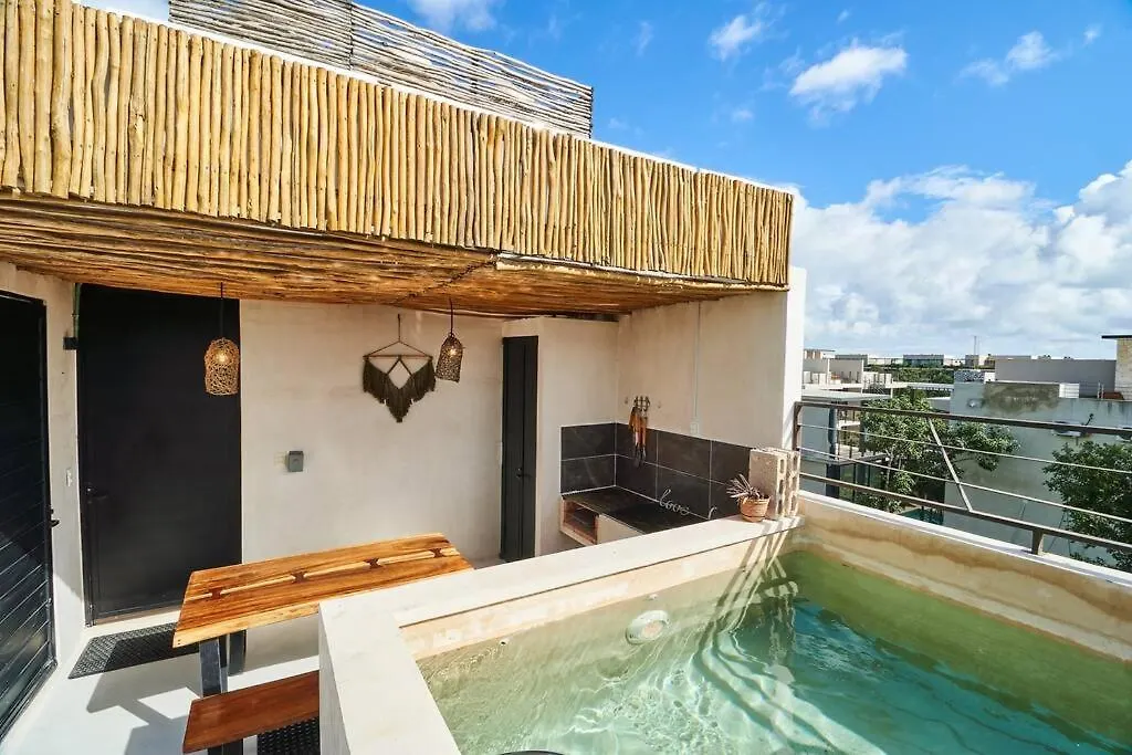 דירה טולום Saskab 11 Private Rooftop&Pool Jungle View 2Br Ph